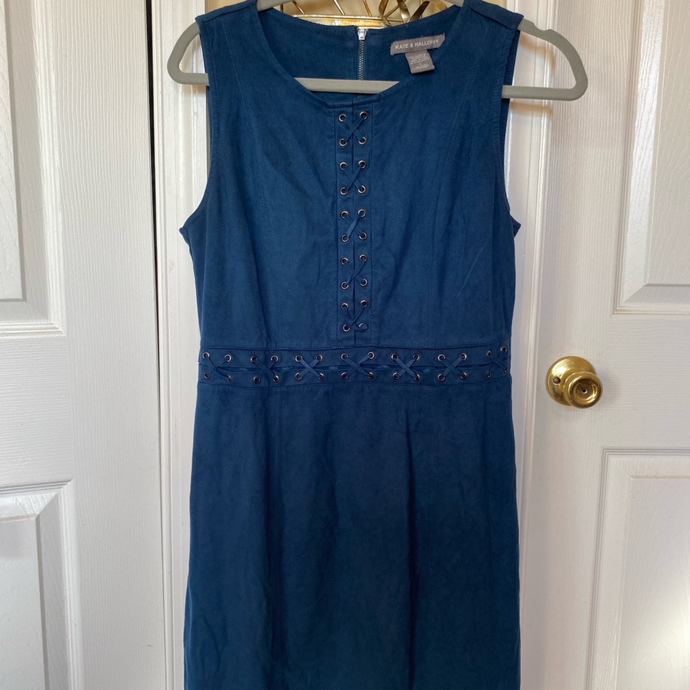 Kate & Mallory Navy Lace-Up Dress
